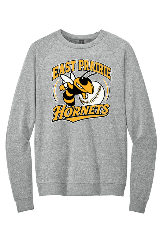Tuscola Hornets Baseball 2026 - District Perfect Tri Fleece Crewneck Sweatshirt - Hornet Logo - DT1304