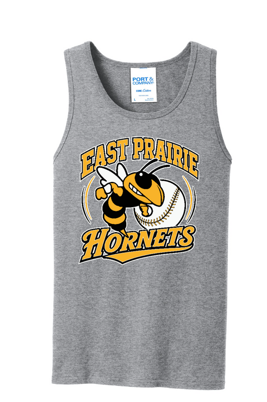 Tuscola Hornets Baseball 2026 - Port & Co Core Cotton Tank Top - Hornet Logo - PC54TT