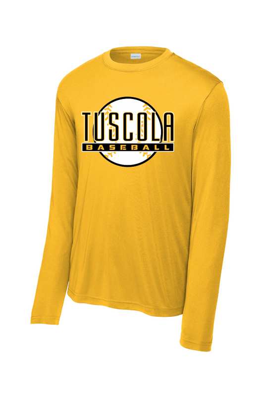 Tuscola Hornets Baseball 2026 - Sport-Tek L/S PosiCharge Competitor Tee - Ball Logo - ST350LS