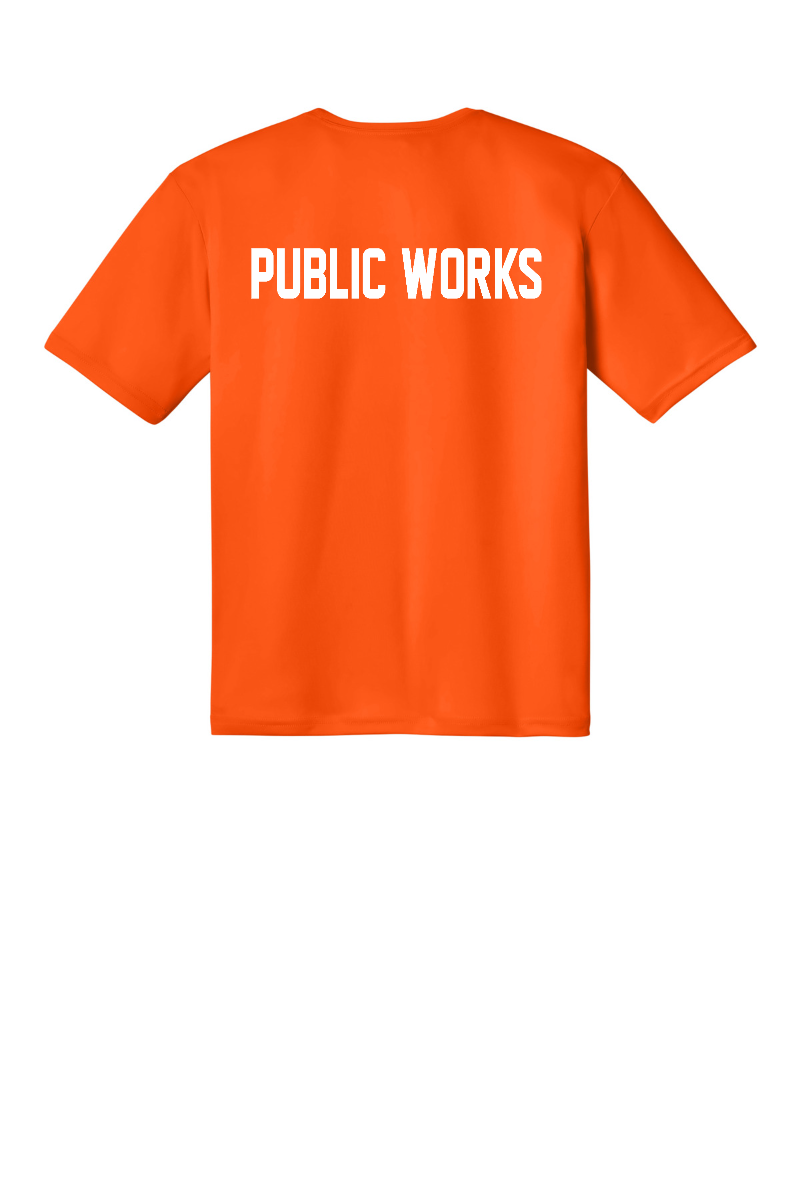 Tuscola Public Works Cooling Performance Short Sleeve Tee A4N3142 - front, city seal