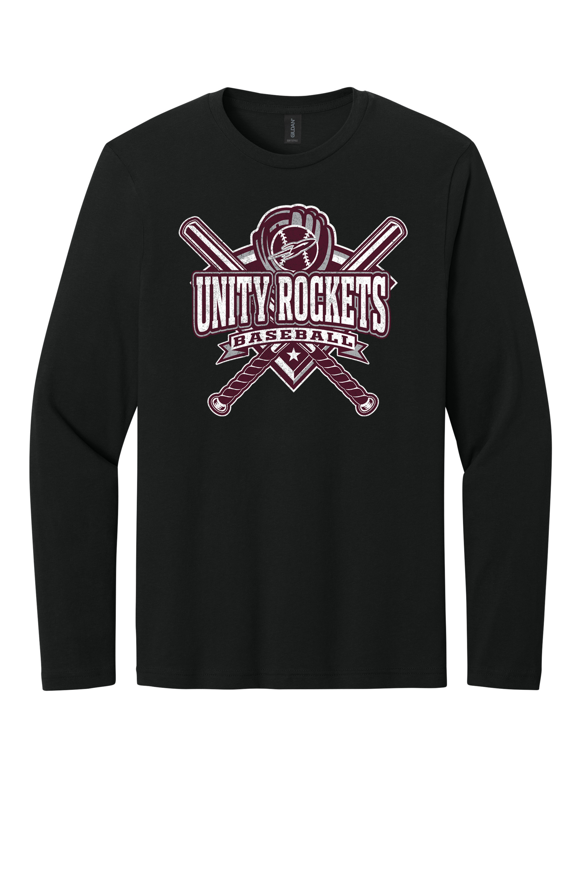 Unity - Baseball - Design 03 -  Long Sleeve T - Gildan 64400 - Black
