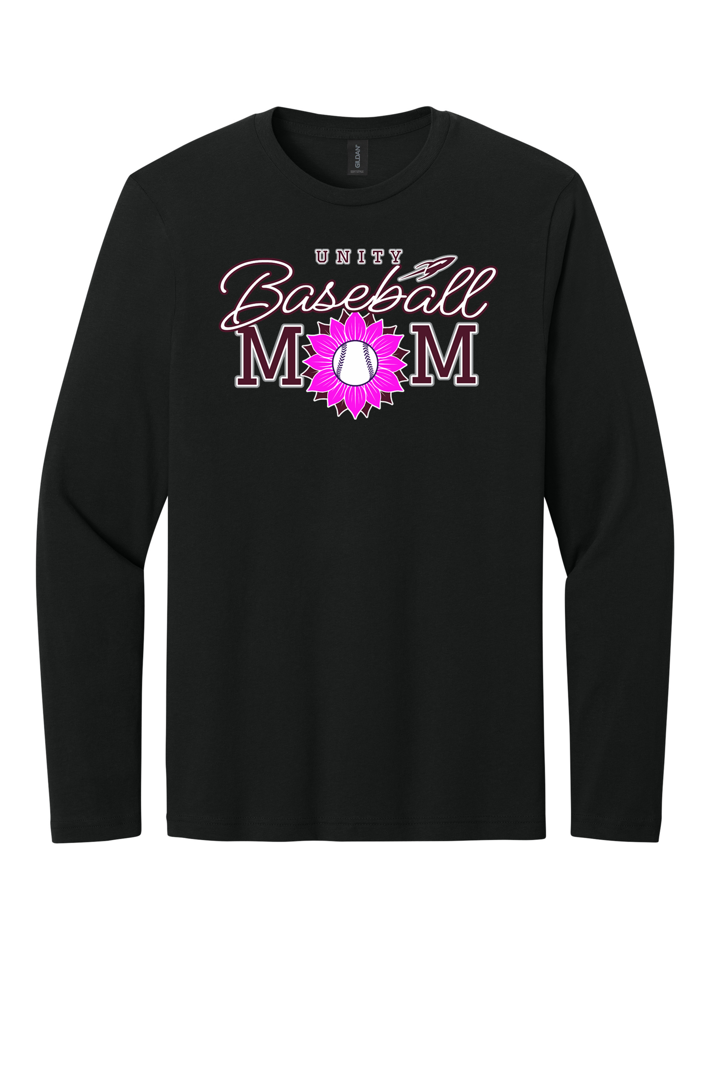 Unity - Baseball - Design 02 -  Long Sleeve T - Gildan 64400 - Black
