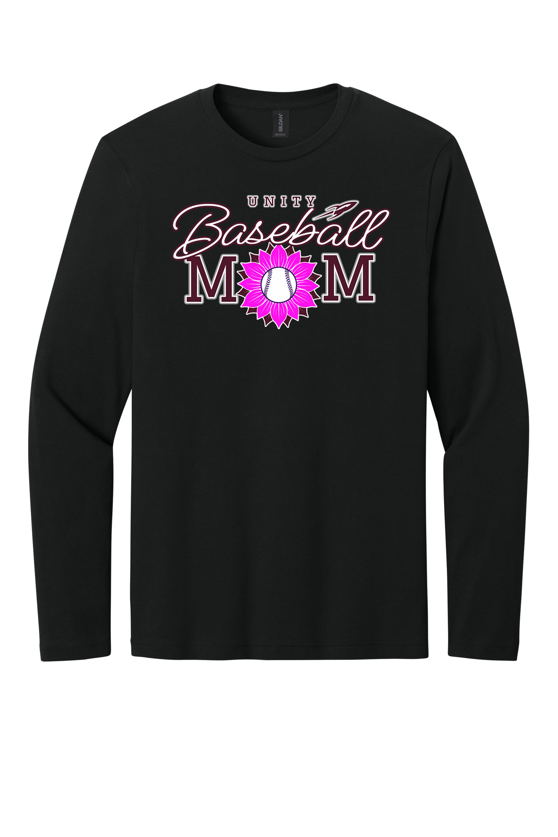 Unity - Baseball - Design 02 -  Long Sleeve T - Gildan 64400 - Black