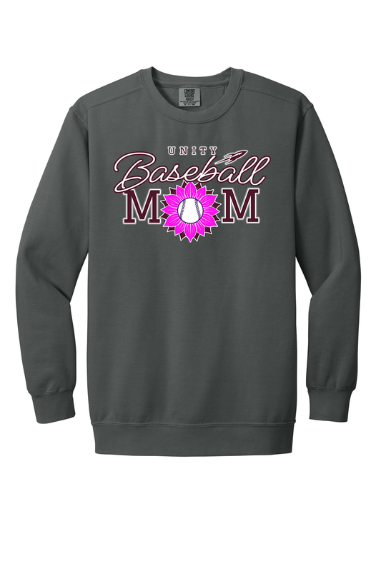 Unity - Baseball - Design 02 -  Crewneck Sweatshirt - Comfort Color 1566 - Pepper