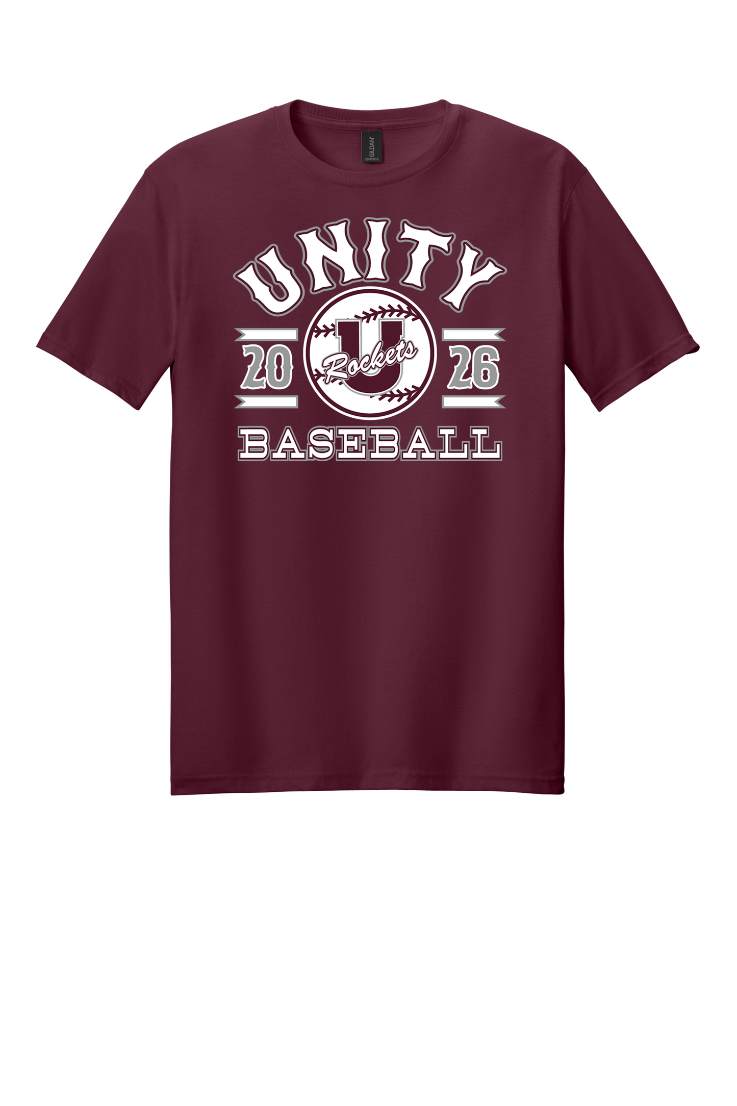 Unity - Baseball - Design 04 - T-shirt - Gildan 64000 - Maroon