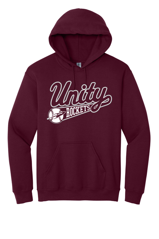 Unity - Baseball - Design 01 -  Hooded Sweatshirt - Gildan 18500 - Maroon