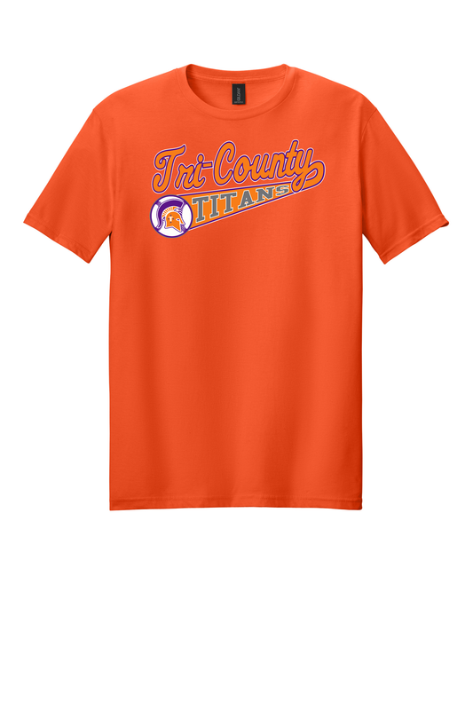 Tri-County - Baseball - Design 01 -  T-shirt - Gildan 64000 - Orange