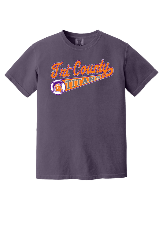 Tri-County - Baseball - Design 01 -  T-shirt - Comfort Color 1717 - Wine