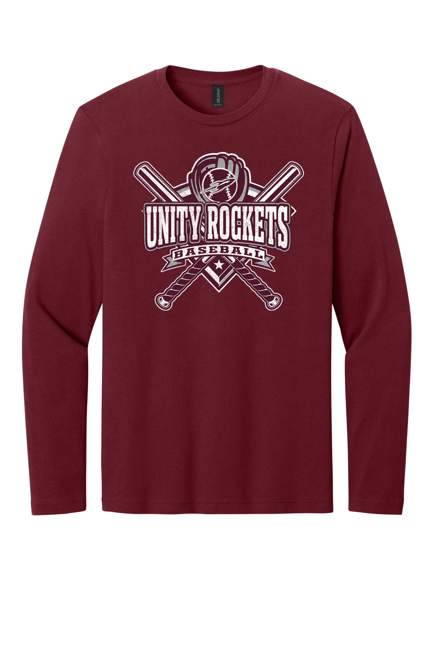 Unity - Baseball - Design 03 -  Long Sleeve T - Gildan 64400 - Garnet