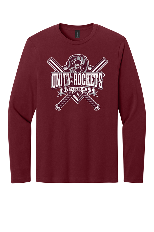 Unity - Baseball - Design 03 -  Long Sleeve T - Gildan 64400 - Garnet
