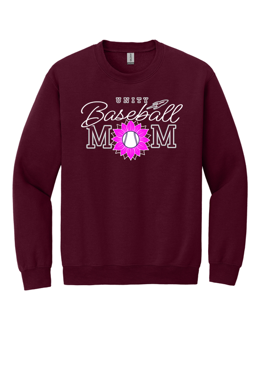 Unity - Baseball - Design 02 -  Crewneck Sweatshirt - Gildan 18000 - Maroon