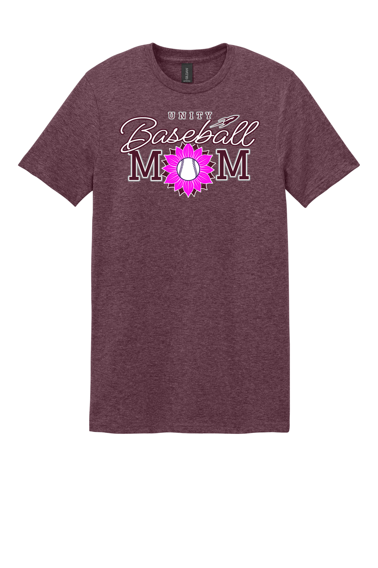 Unity - Baseball - Design 02 -  T-shirt - Gildan 64000 - Maroon