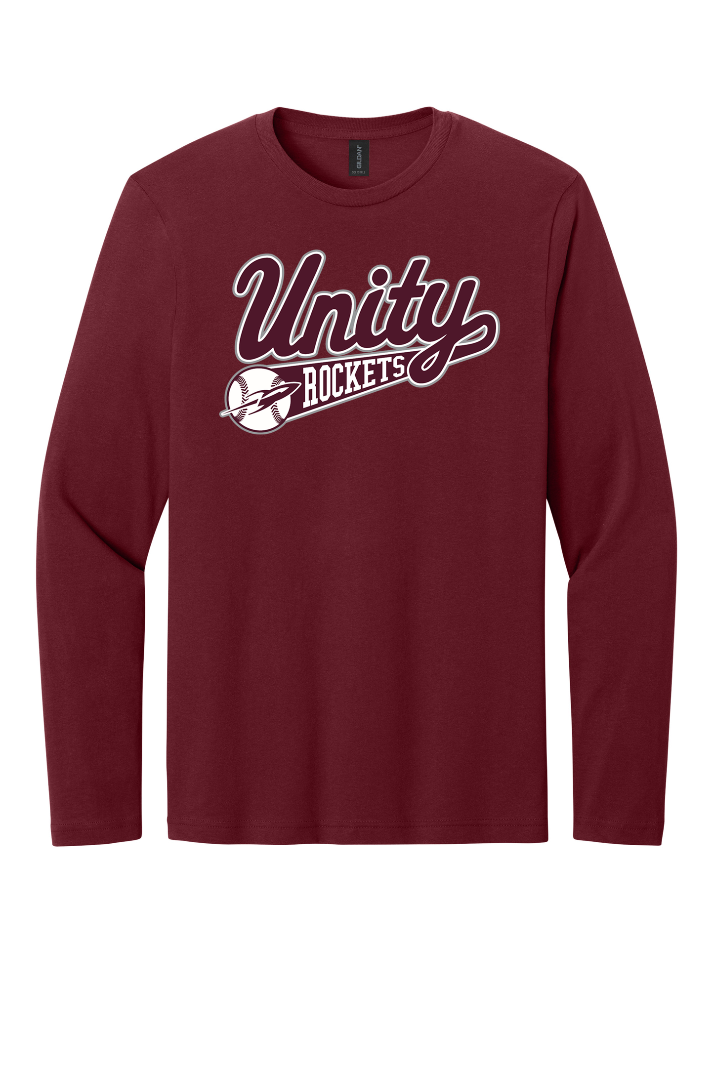 Unity - Baseball - Design 01 -  Long Sleeve T - Gildan 64400 - Garnet