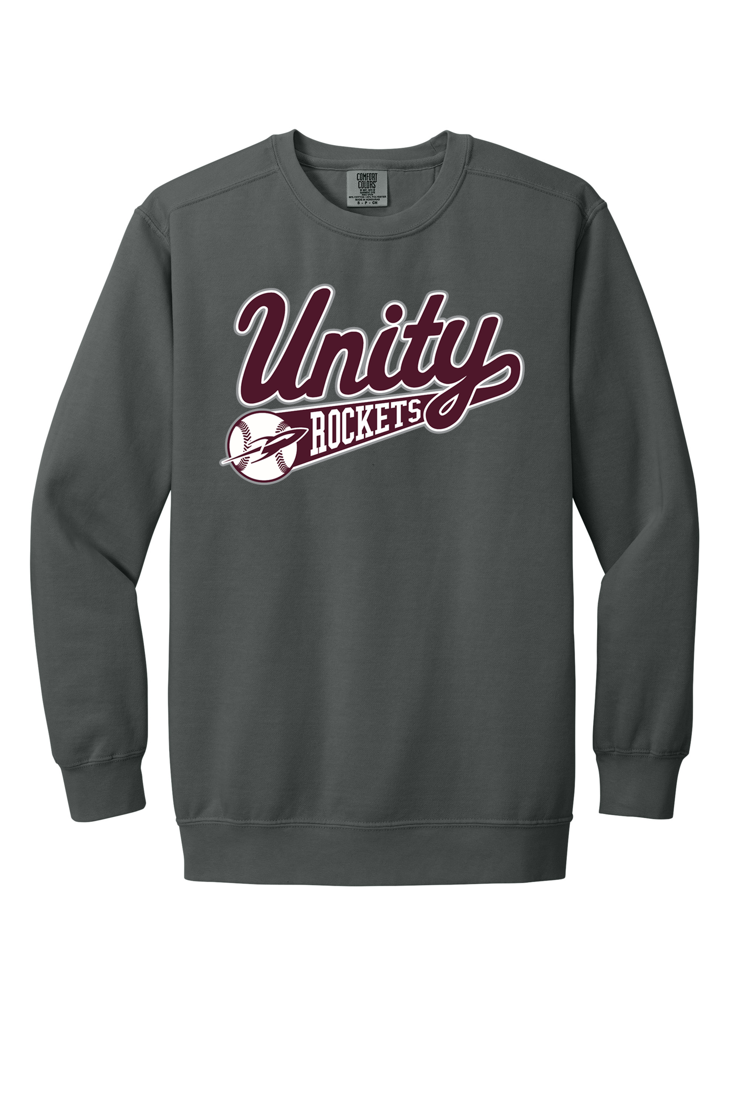 Unity - Baseball - Design 01 -  Crewneck Sweatshirt - Comfort Color 1566 - Pepper