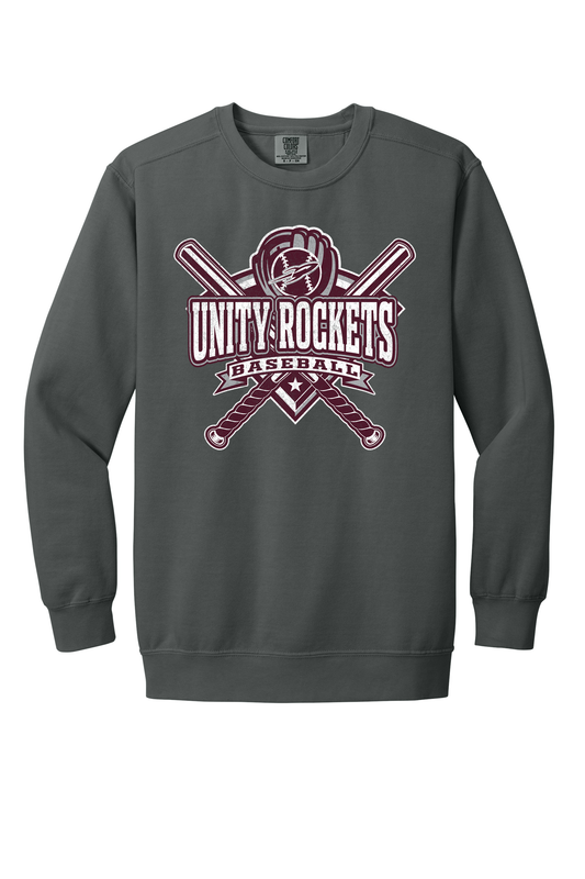 Unity - Baseball - Design 03 -  Crewneck Sweatshirt - Comfort Color 1566 - Pepper