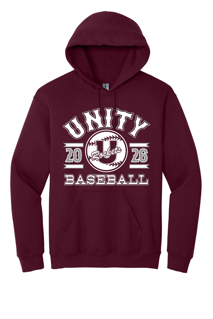 Unity - Baseball - Design 04 - Hooded Sweatshirt - Gildan 18500