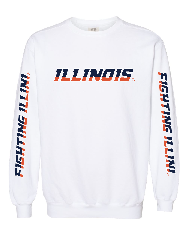 Fighting Illini - Illinois Wordmark - 1566 White